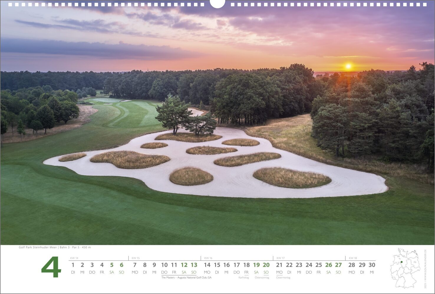 Bild: 9783948543075 | Golfkalender 2025 | Ralph Dörnte | Kalender | Spiralbindung | Deutsch