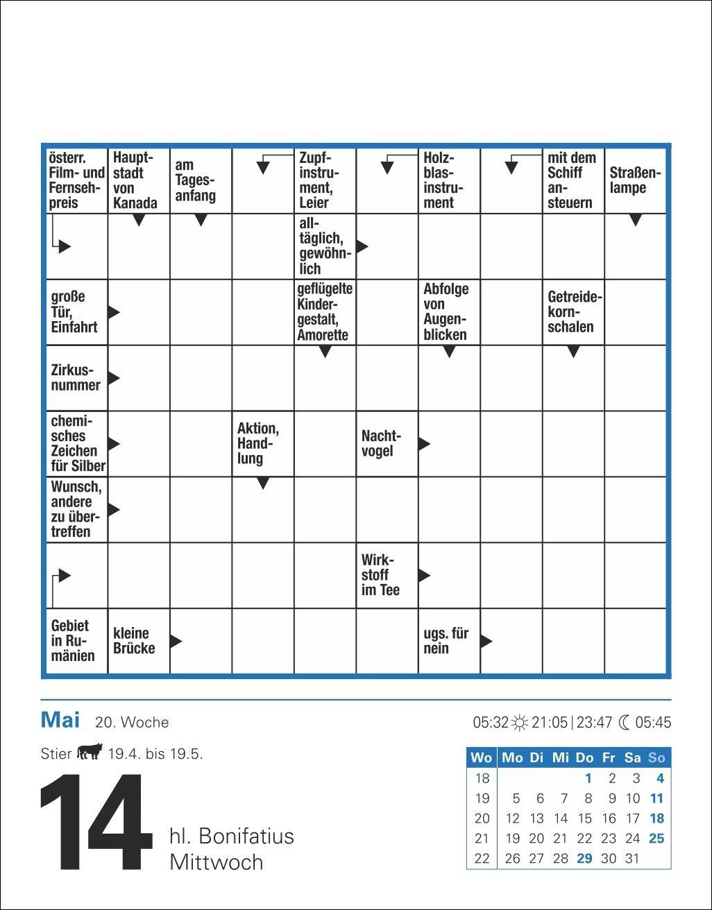 Bild: 9783840033575 | Kreuzworträtsel Tagesabreißkalender 2025 | Stefan Krüger | Kalender