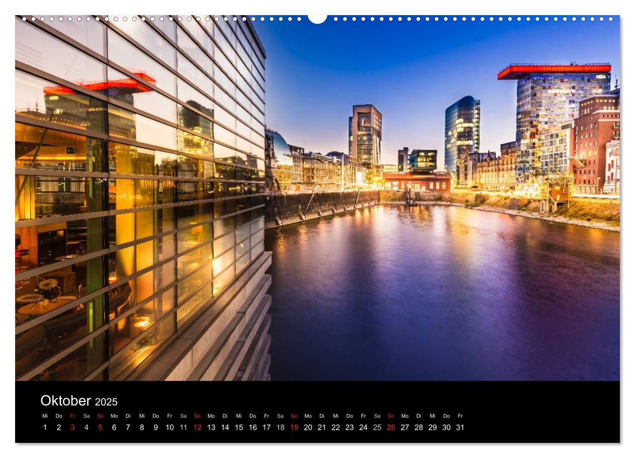 Bild: 9783435670765 | Düsseldorf bei Nacht (Wandkalender 2025 DIN A2 quer), CALVENDO...