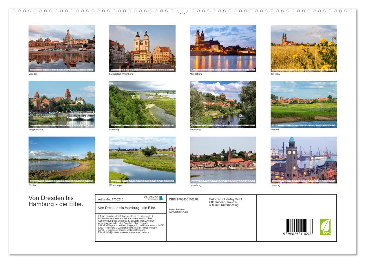 Bild: 9783435110278 | Von Dresden bis Hamburg - die Elbe. (Wandkalender 2025 DIN A2...