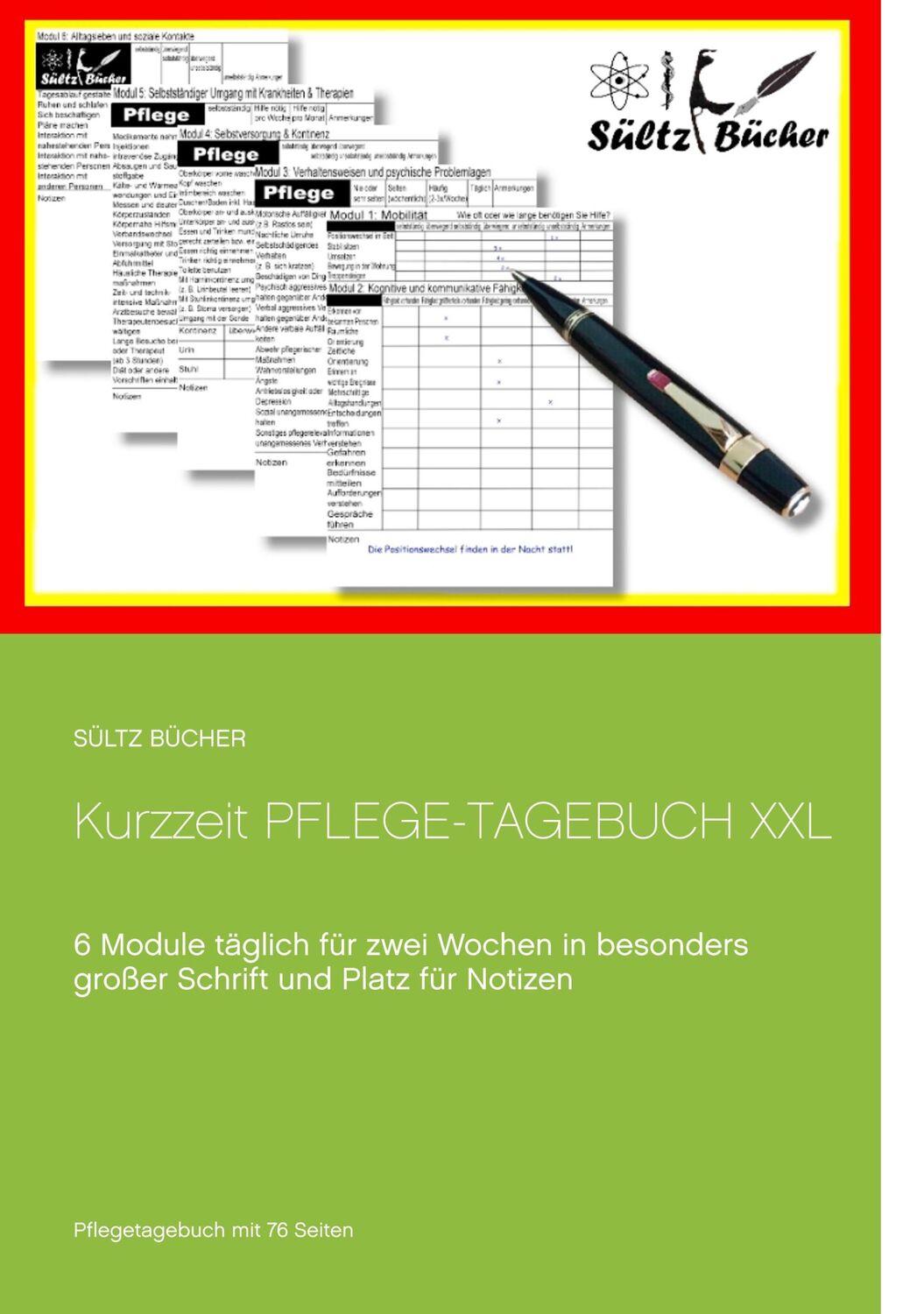 Cover: 9783746093796 | Kurzzeit Pflege-Tagebuch XXL | Renate Sültz (u. a.) | Taschenbuch