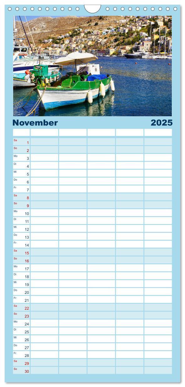 Bild: 9783457099537 | Familienplaner 2025 - Ein Tag auf Symi mit 5 Spalten (Wandkalender,...