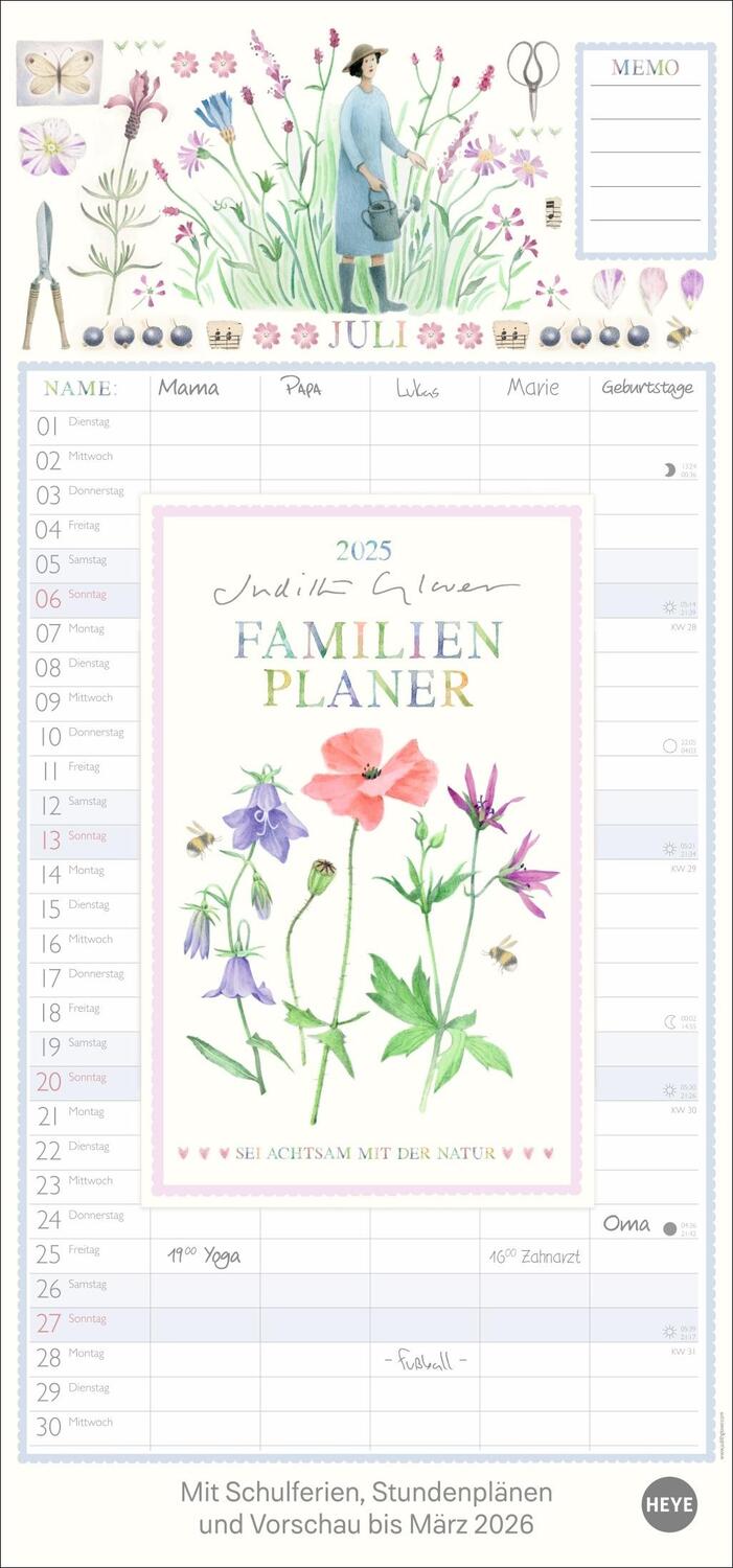 Cover: 9783756405862 | Judith Glover: Familienplaner 2025 | Judith Glover | Kalender | 15 S.