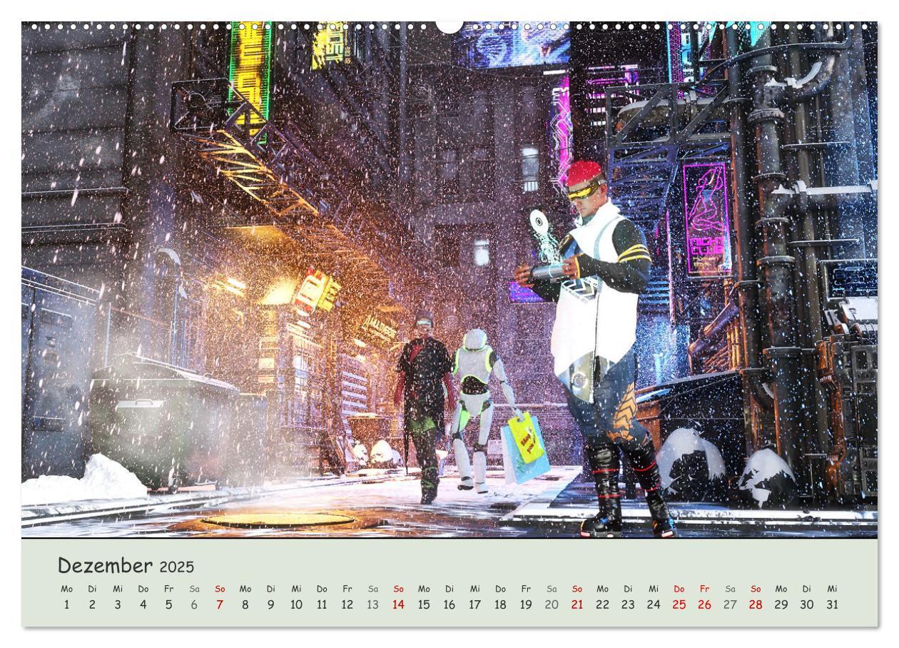 Bild: 9783435054770 | Science Fiction Cyberpunk (Wandkalender 2025 DIN A2 quer), CALVENDO...