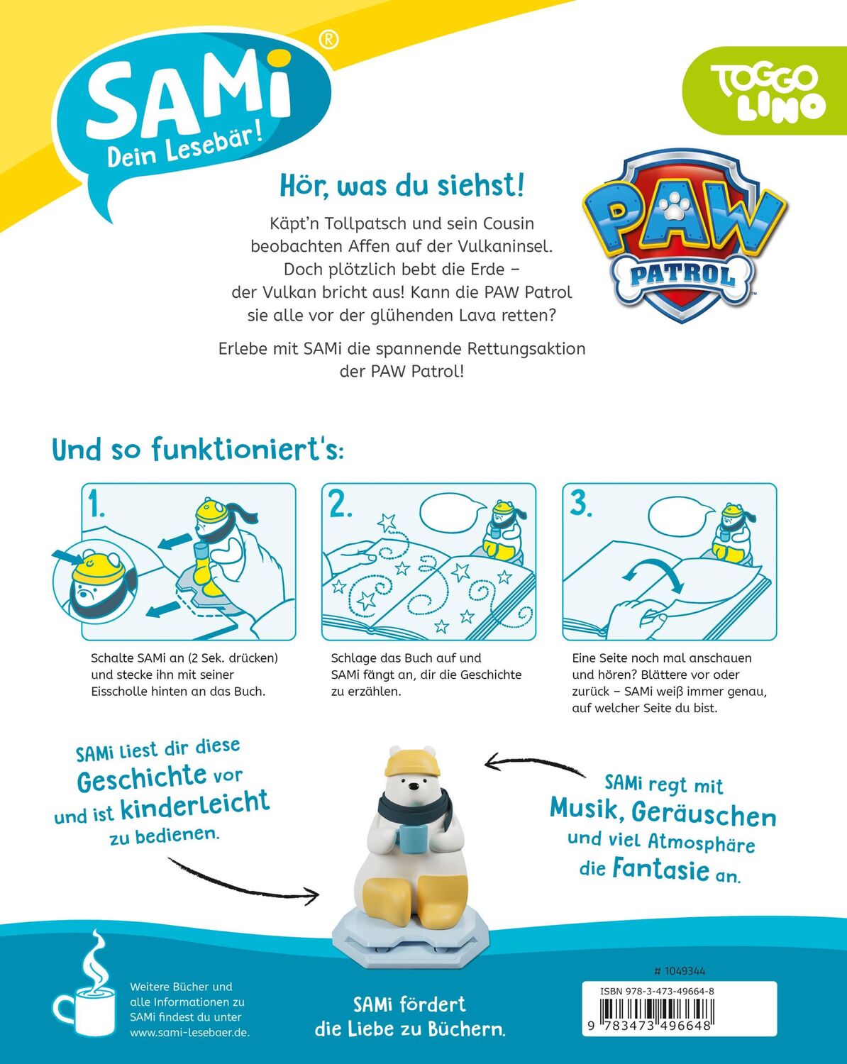 Rückseite: 9783473496648 | SAMi - Paw Patrol - Rettet die Affen | Kathrin Lena Orso | Buch | 2022