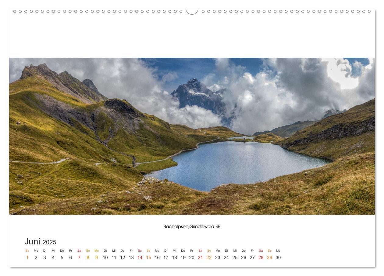 Bild: 9783435067060 | Bergseen Schweiz von Urs Mühlich (Wandkalender 2025 DIN A2 quer),...