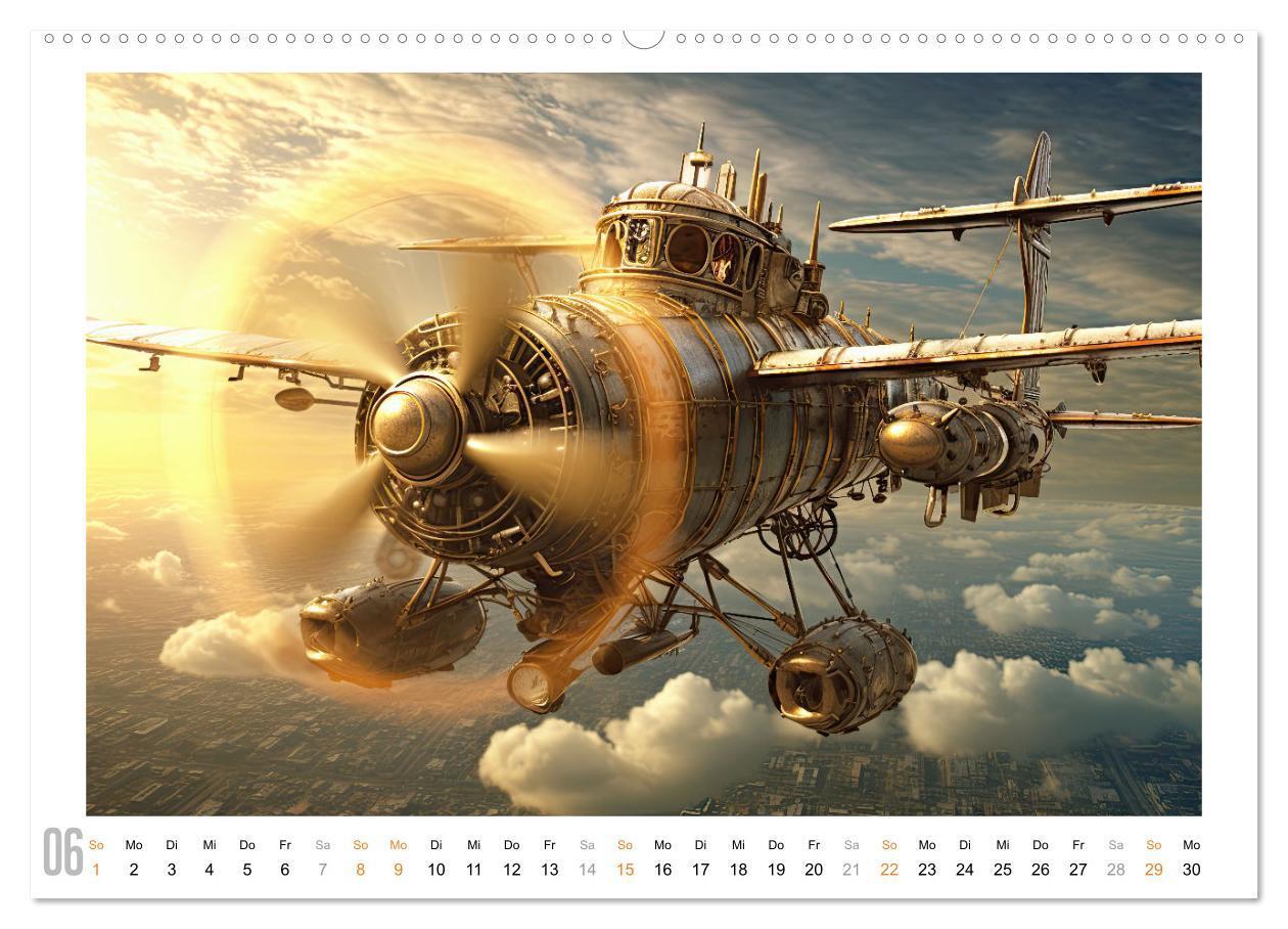 Bild: 9783383900167 | Steampunk Luftfahrt (Wandkalender 2025 DIN A2 quer), CALVENDO...