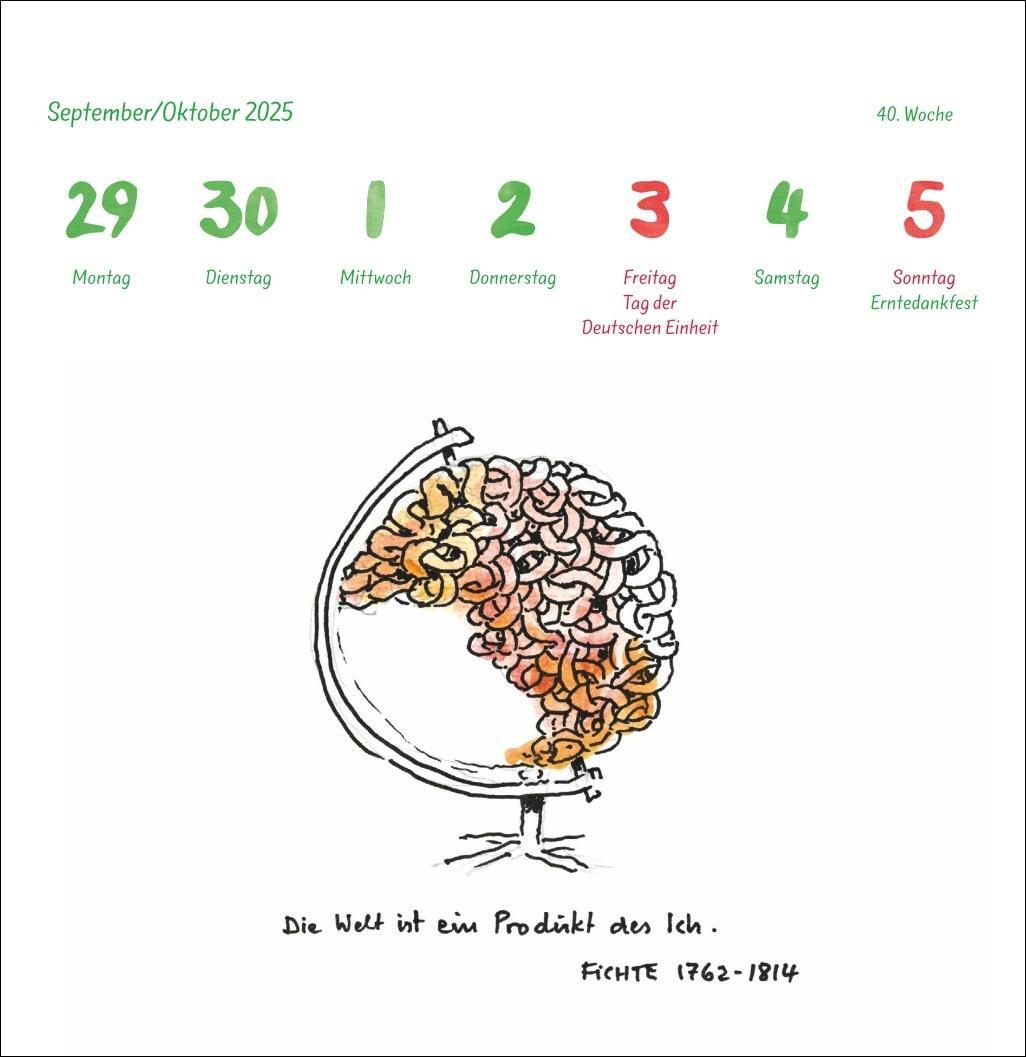 Bild: 9783756408658 | Helme Heine: Philosophisches Premium-Postkartenkalender 2025 | 54 S.