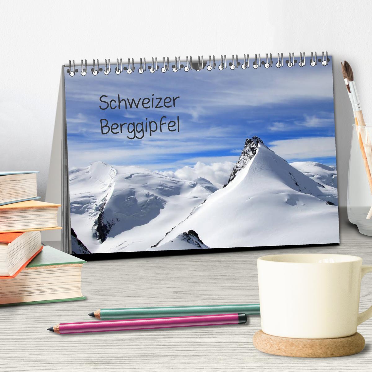 Bild: 9783435269839 | Schweizer Berggipfel (Tischkalender 2025 DIN A5 quer), CALVENDO...