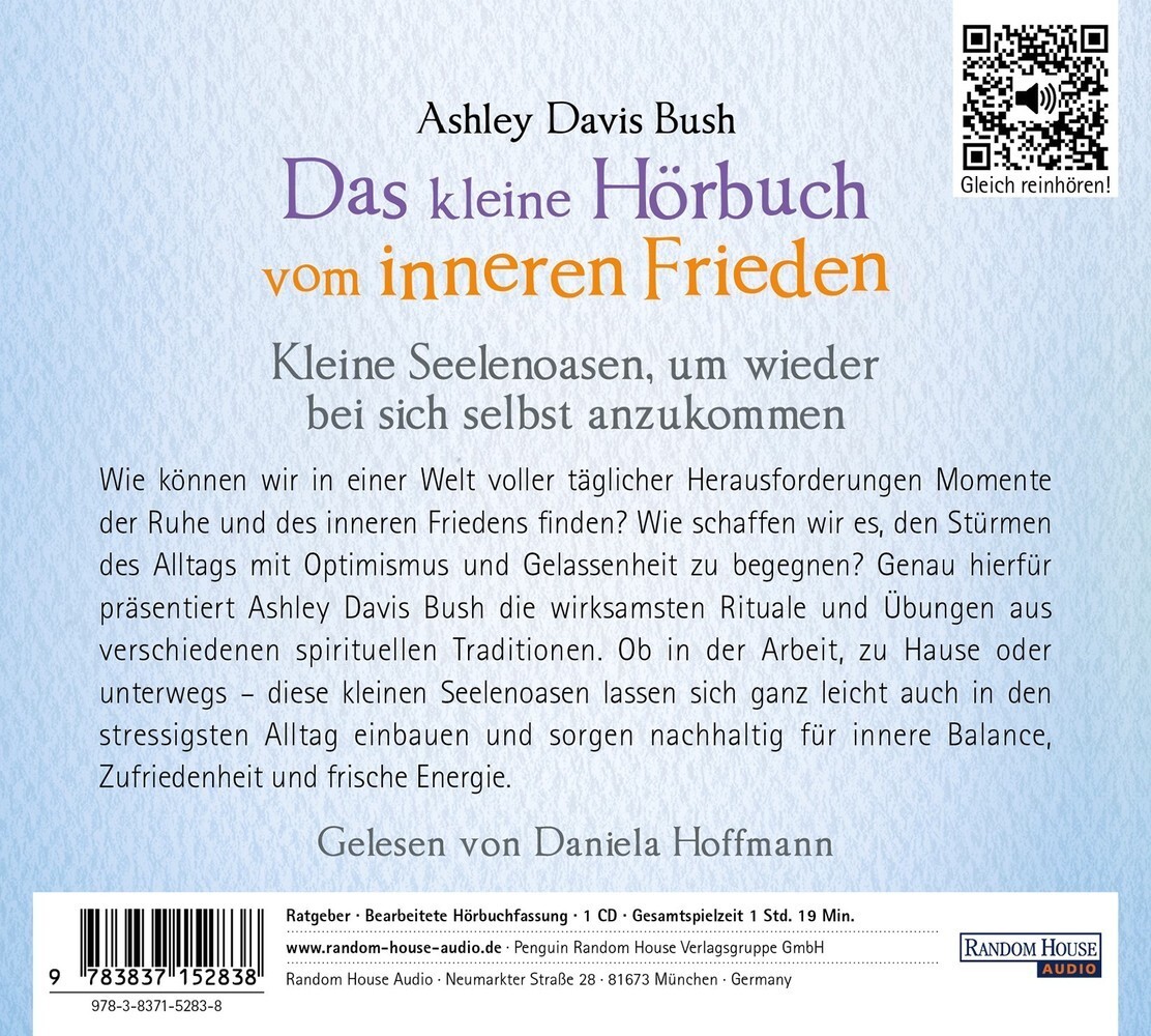 Bild: 9783837152838 | Das kleine Hör-Buch vom inneren Frieden, 1 Audio-CD | Bush | Audio-CD