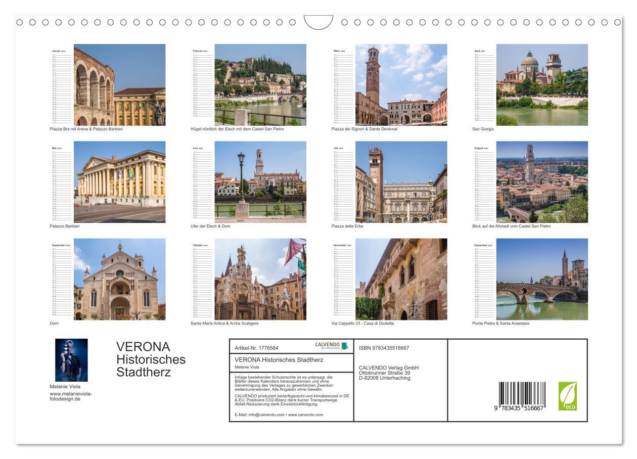 Bild: 9783435516667 | VERONA Historisches Stadtherz (Wandkalender 2025 DIN A3 quer),...