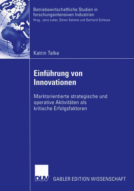 Cover: 9783835000698 | Einführung von Innovationen | Katrin Talke | Taschenbuch | Paperback