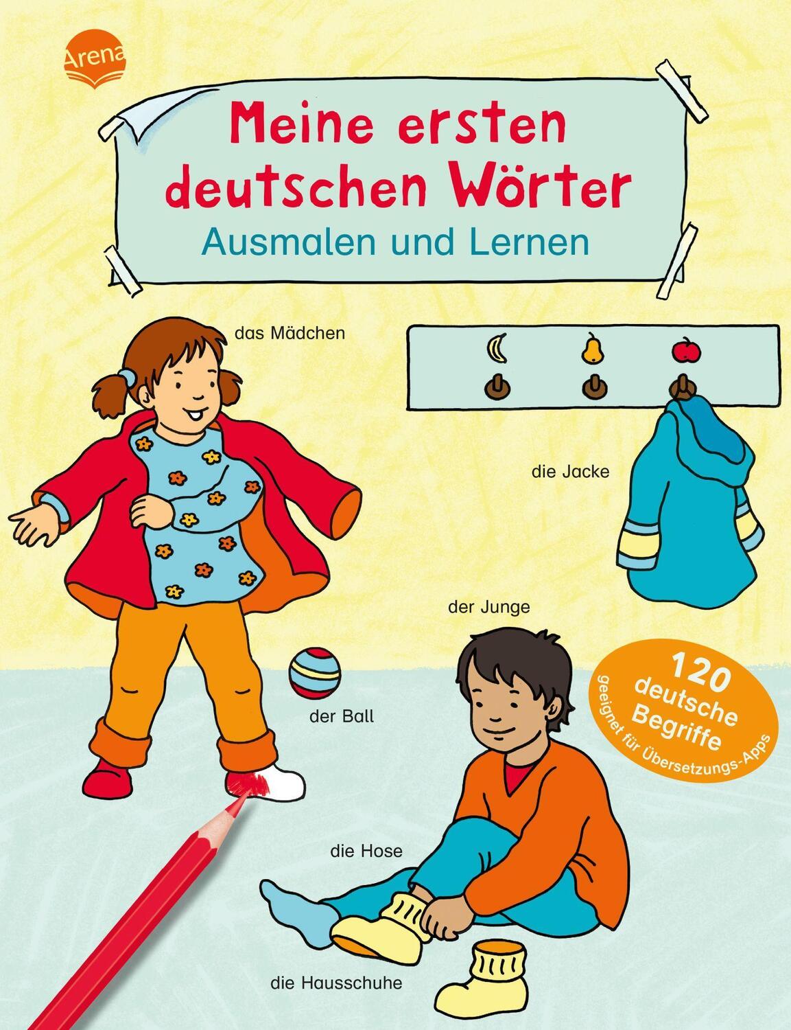 Cover: 9783401719658 | Meine ersten deutschen Wörter. Ausmalen und Lernen | Birgitta Nicolas