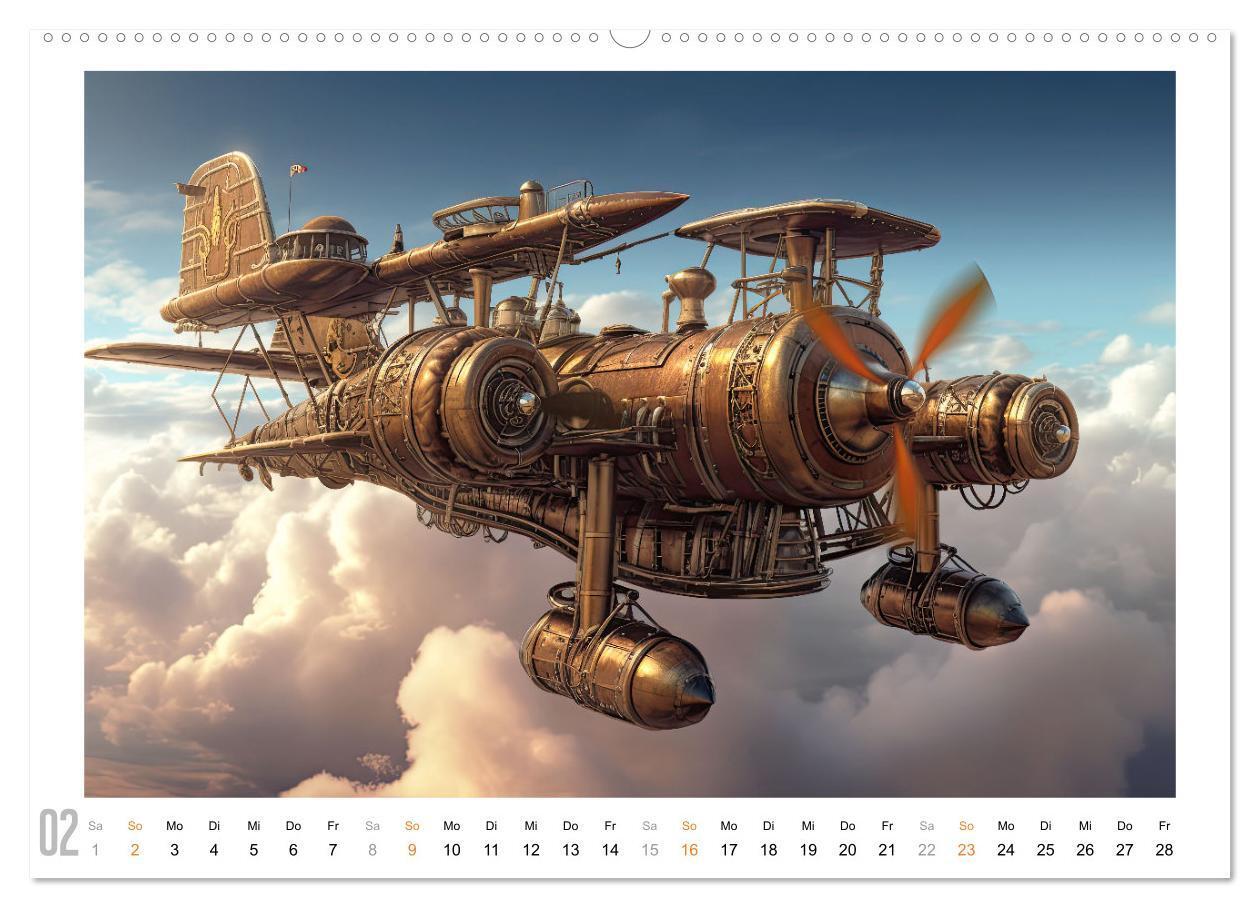 Bild: 9783383900167 | Steampunk Luftfahrt (Wandkalender 2025 DIN A2 quer), CALVENDO...