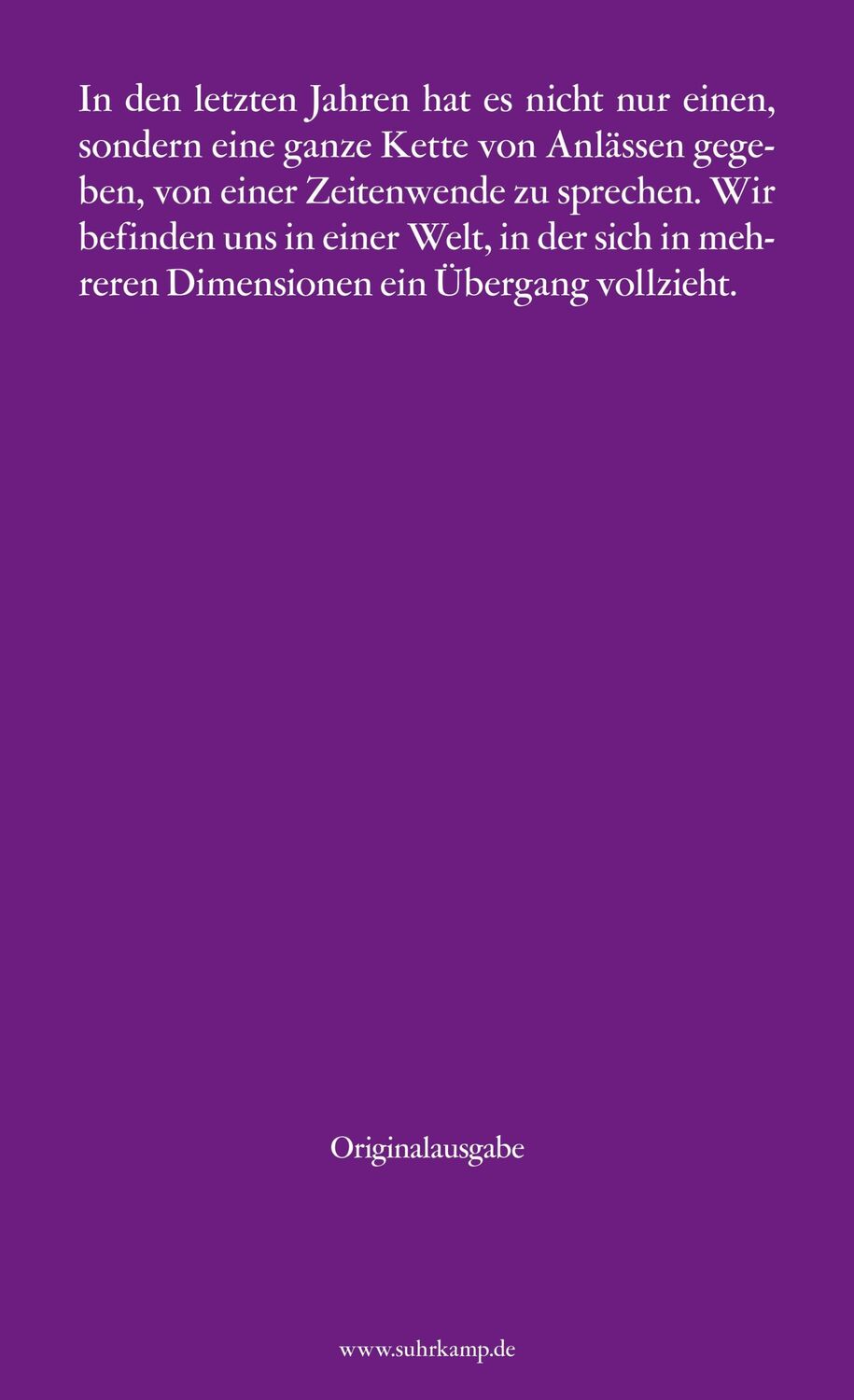 Rückseite: 9783518127957 | Wendepunkte | Am Übergang zum autoritären Jahrhundert | Ulrich Menzel