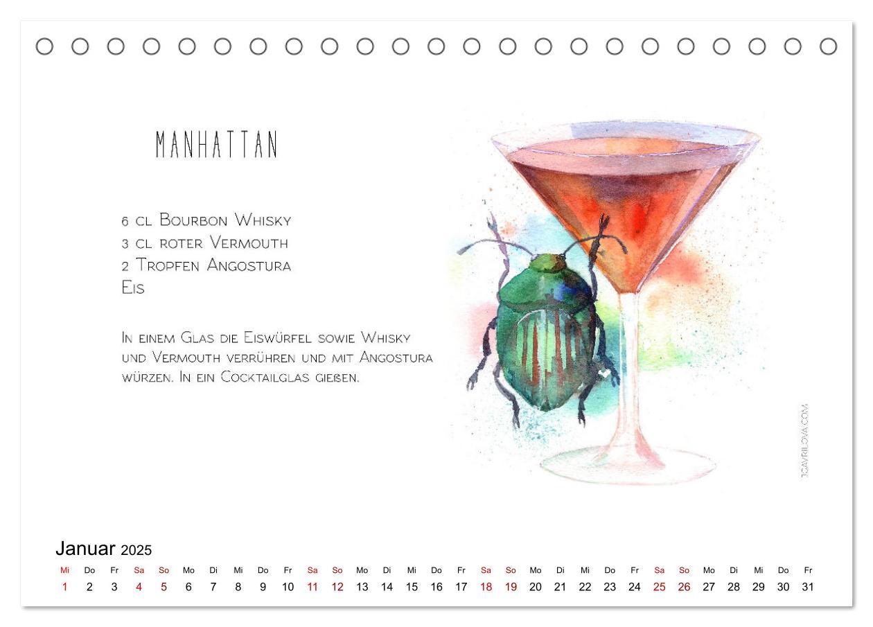 Bild: 9783435095988 | Cocktails Kalender mit Rezept (Tischkalender 2025 DIN A5 quer),...