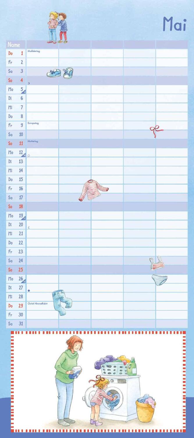 Bild: 4250809653679 | Conni Familienkalender 2025 - Wandkalender - Familienplaner mit 5...