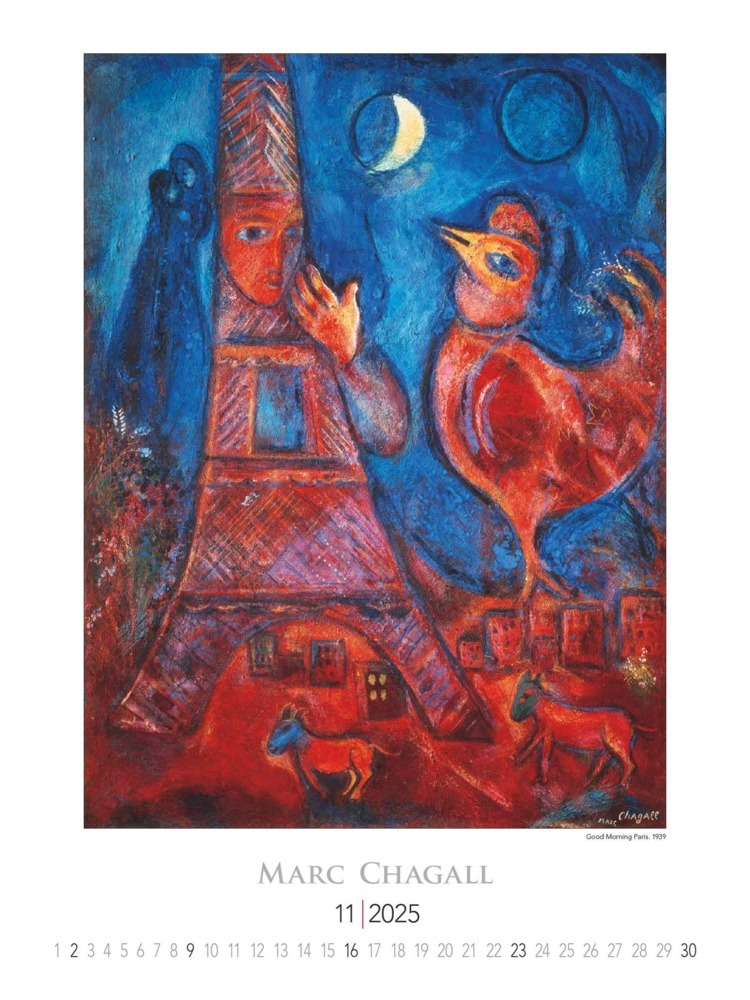 Bild: 4251732344030 | Alpha Edition - Marc Chagall 2025 Bildkalender, 42x56cm, Kalender...