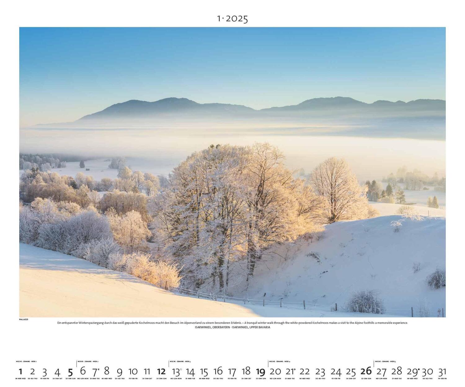 Bild: 4251734300744 | PALAZZI - Naturland Deutschland 2025 Wandkalender, 60x50cm,...