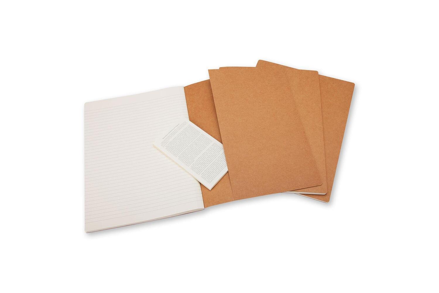 Cover: 9788883705045 | Moleskine Cahier Extra Large liniert packpapierbraun. 3er Pack | Buch