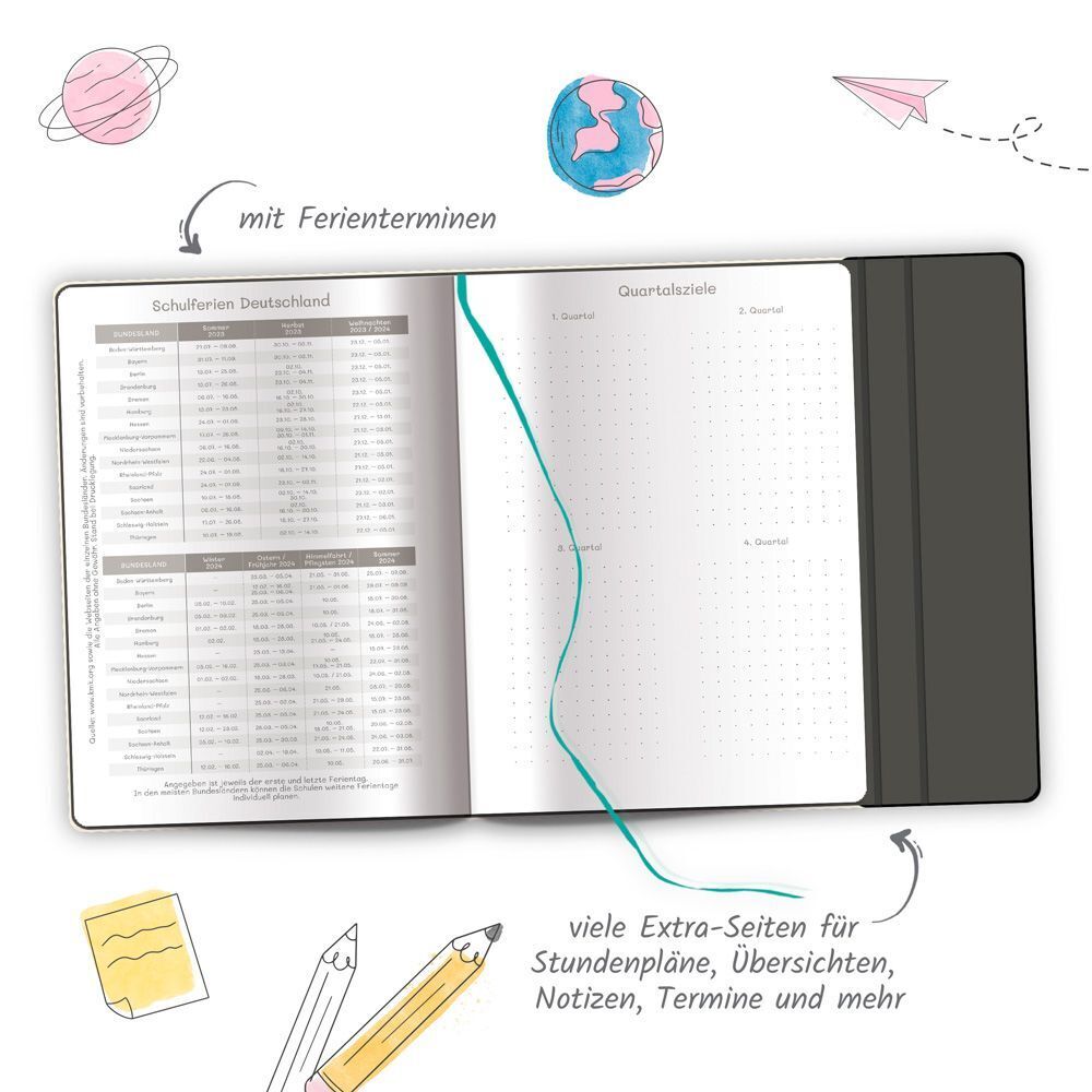 Bild: 9783965529069 | Trötsch Schülerkalender mit Klappe Doodle 23/24 | Co.KG | Kalender