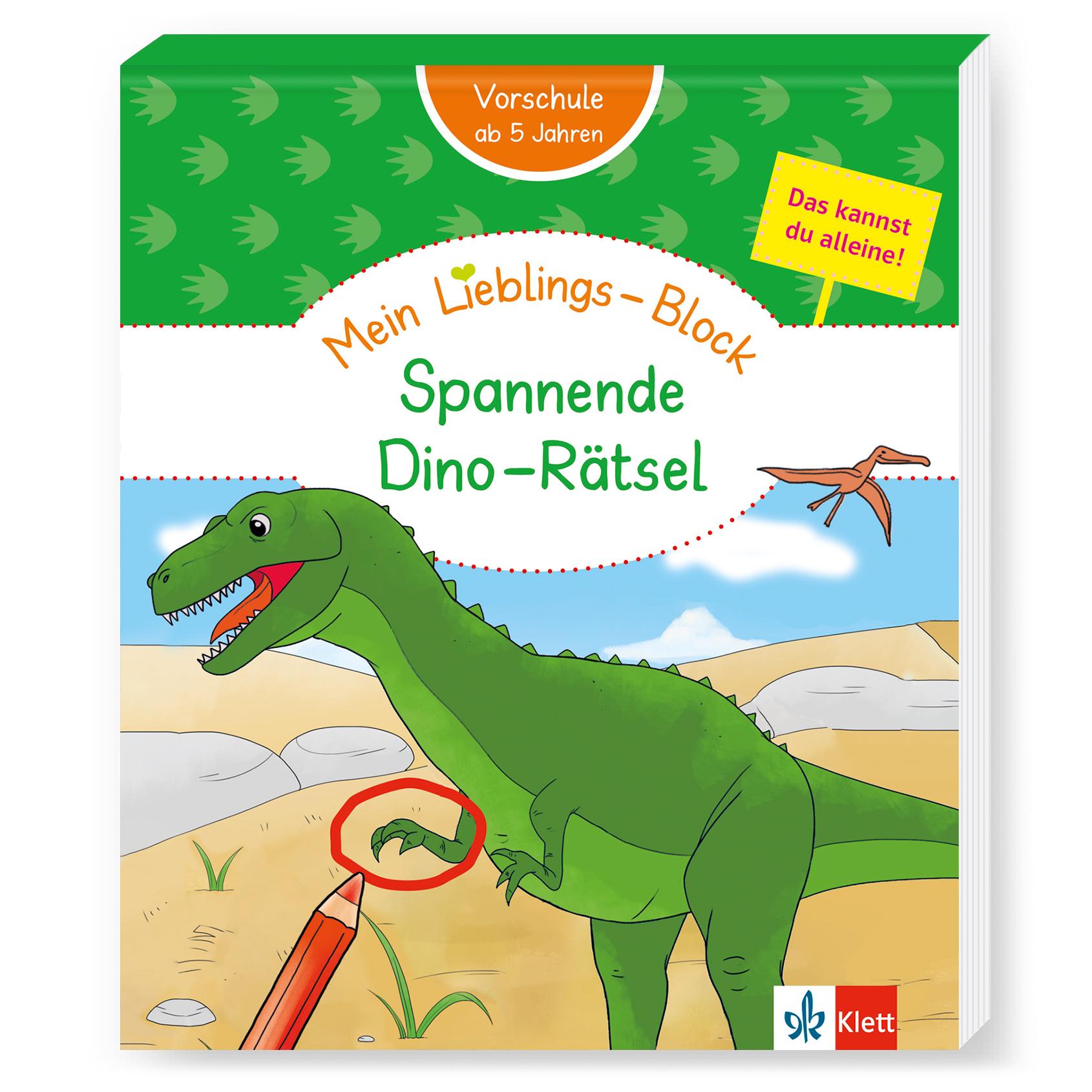 Cover: 9783129497296 | Klett Mein Lieblings-Block Spannende Dino-Rätsel | Taschenbuch | 96 S.