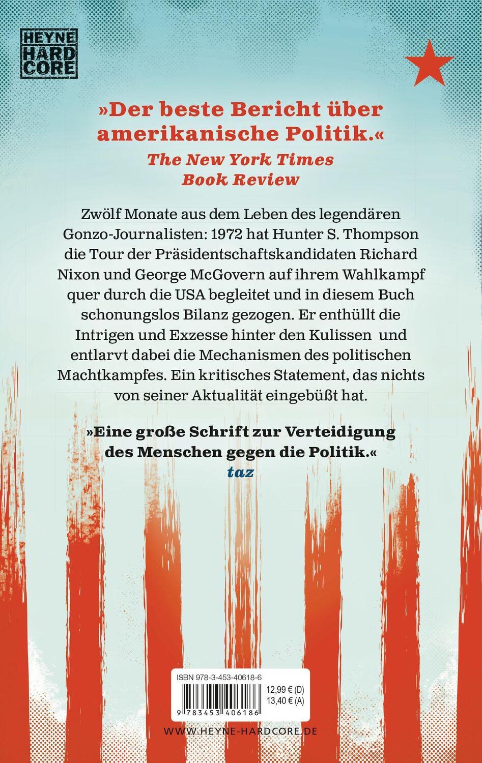 Bild: 9783453406186 | Angst und Schrecken im Wahlkampf | Hunter S. Thompson | Taschenbuch