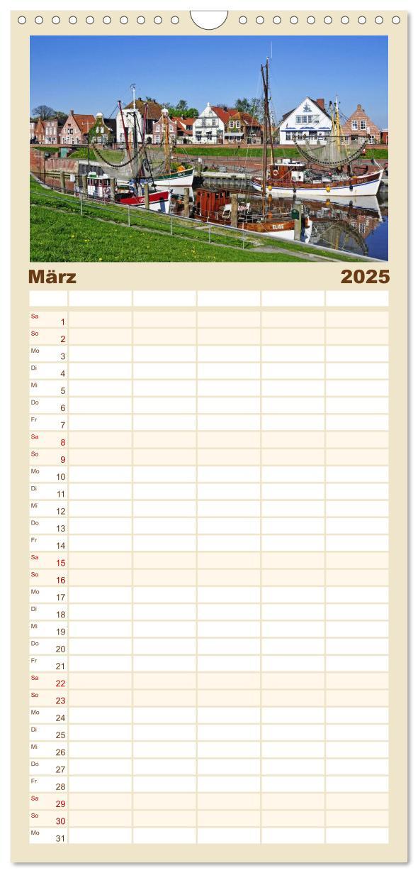 Bild: 9783457123058 | Familienplaner 2025 - Ostfriesland mit 5 Spalten (Wandkalender, 21...