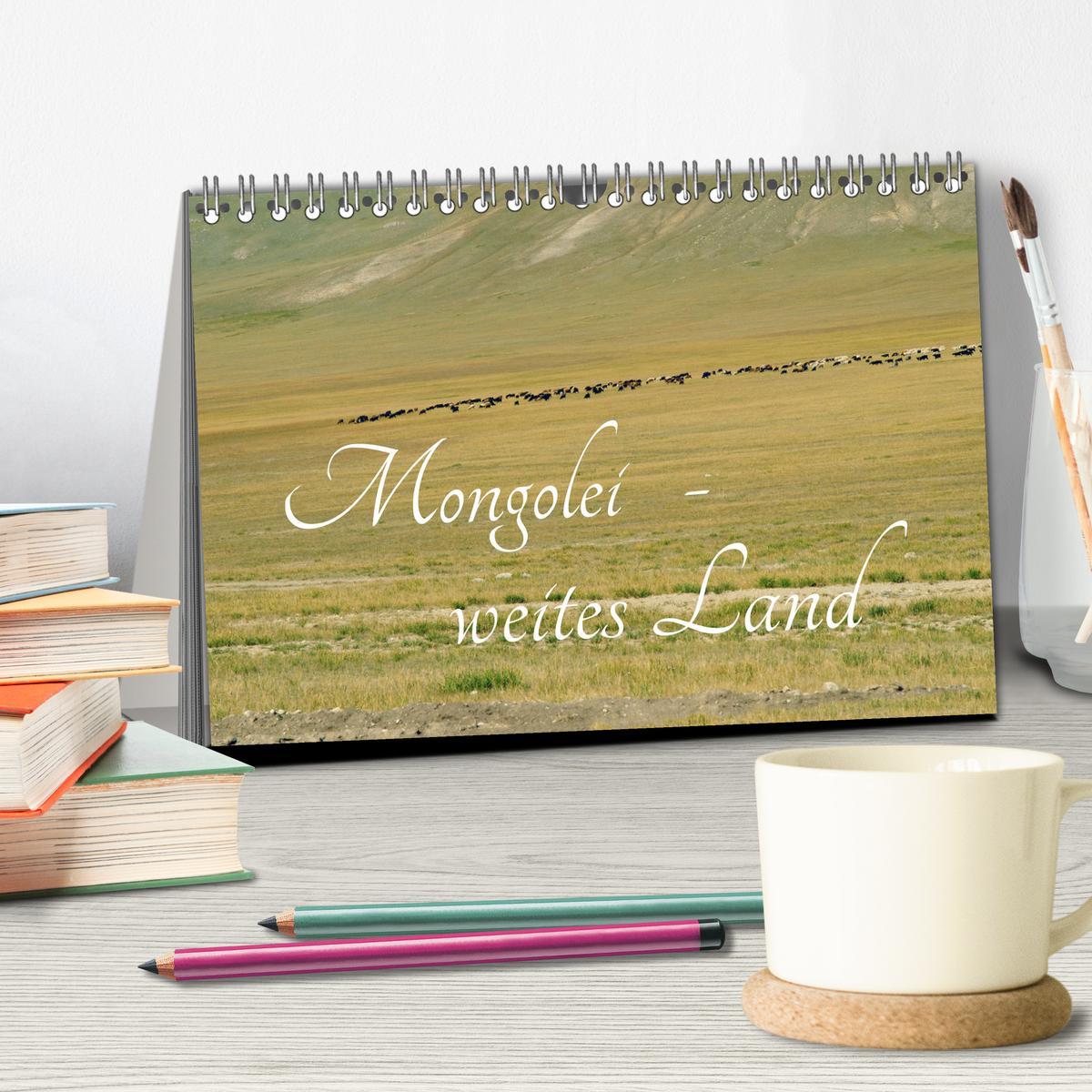 Bild: 9783435570430 | Mongolei - weites Land (Tischkalender 2025 DIN A5 quer), CALVENDO...