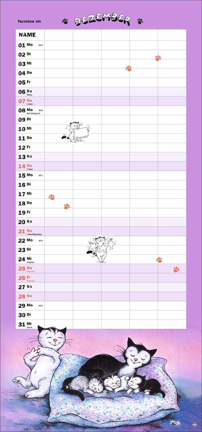 Bild: 9783756405770 | Jacob Familienplaner für Katzenliebhaber 2025 | Sven Hartmann | 15 S.