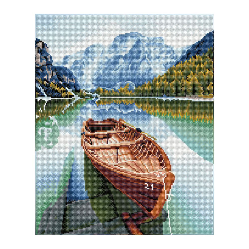 Cover: 4895225915163 | DIAMOND DOTZ - Diamond Painting Boot im Fjord | Kit (Bastelset) | 2024