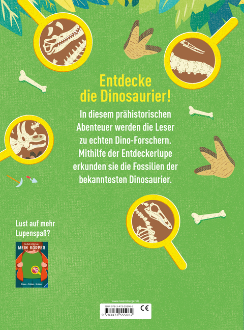 Bild: 9783473555062 | Das Buch mit der Lupe: Dinosaurier | Schieben - Schauen - Verstehen