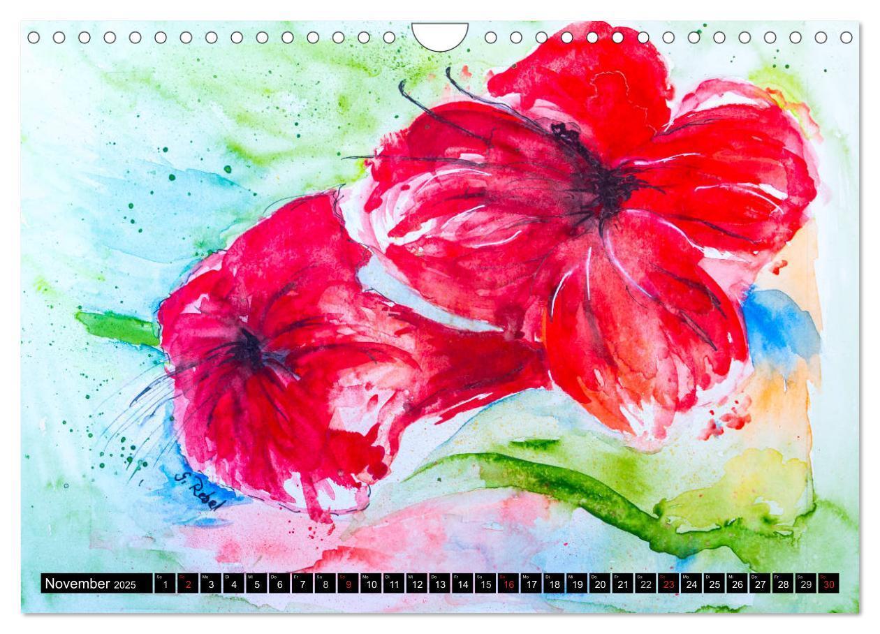 Bild: 9783435498635 | Blumenjahr - Bunte Blüten in Aquarell (Wandkalender 2025 DIN A4...