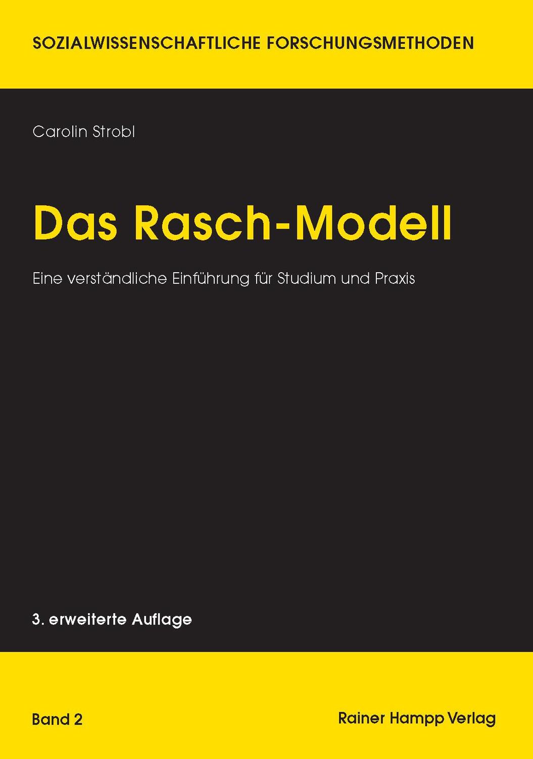 Cover: 9783957100504 | Das Rasch-Modell | Carolin Strobl | Taschenbuch | 131 S. | Deutsch