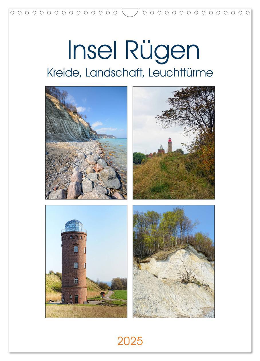 Cover: 9783435967704 | Insel Rügen - Kreide, Landschaft, Leuchttürme (Wandkalender 2025...