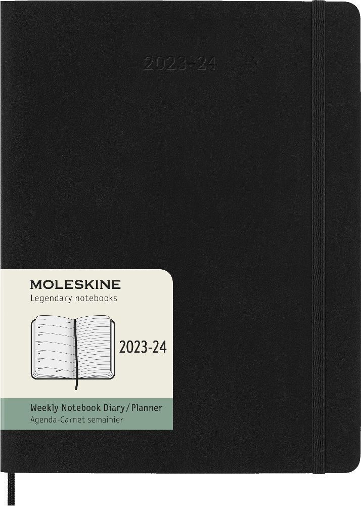 Bild: 8056598857030 | Moleskine 18 Monate Wochen Notizkalender 2023/2024, XL 19X25, Schwarz