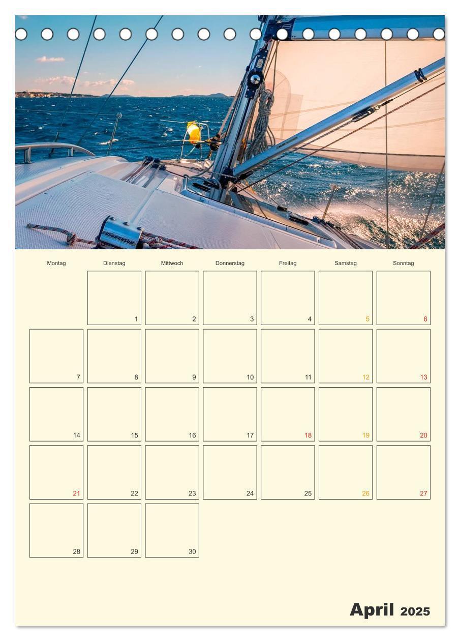 Bild: 9783457004678 | Segeln, unser Jahresplaner (Tischkalender 2025 DIN A5 hoch),...