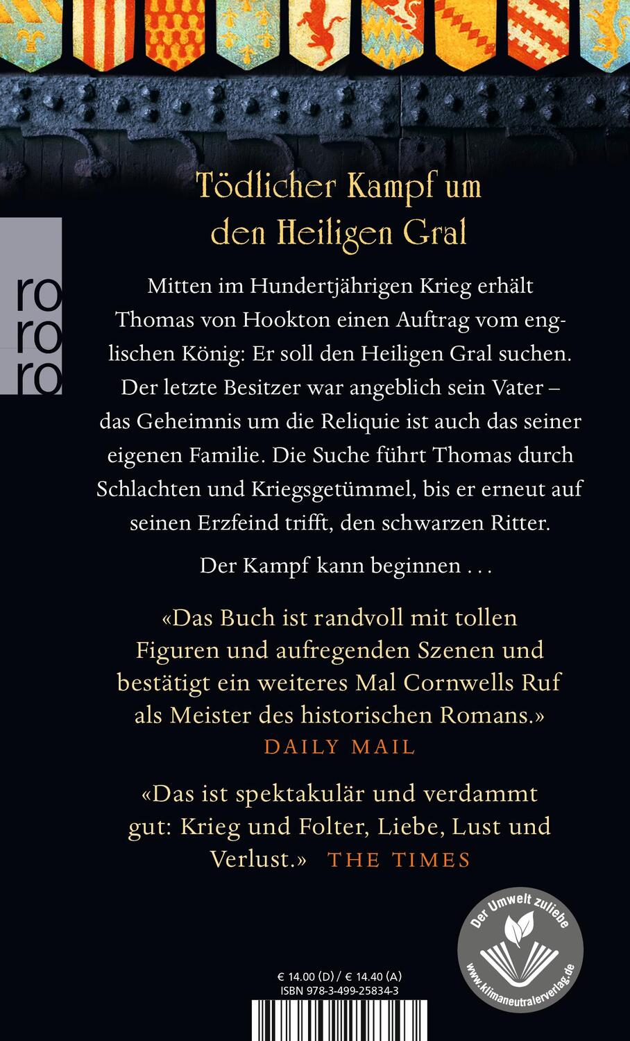 Rückseite: 9783499258343 | Die Bücher vom Heiligen Gral. Der Wanderer | Bernard Cornwell | Buch