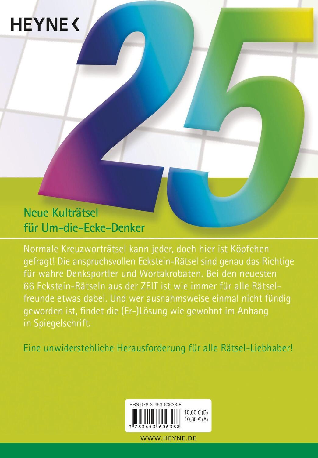 Bild: 9783453606388 | Um die Ecke gedacht 25 | Eckstein | Taschenbuch | Deutsch | 2022