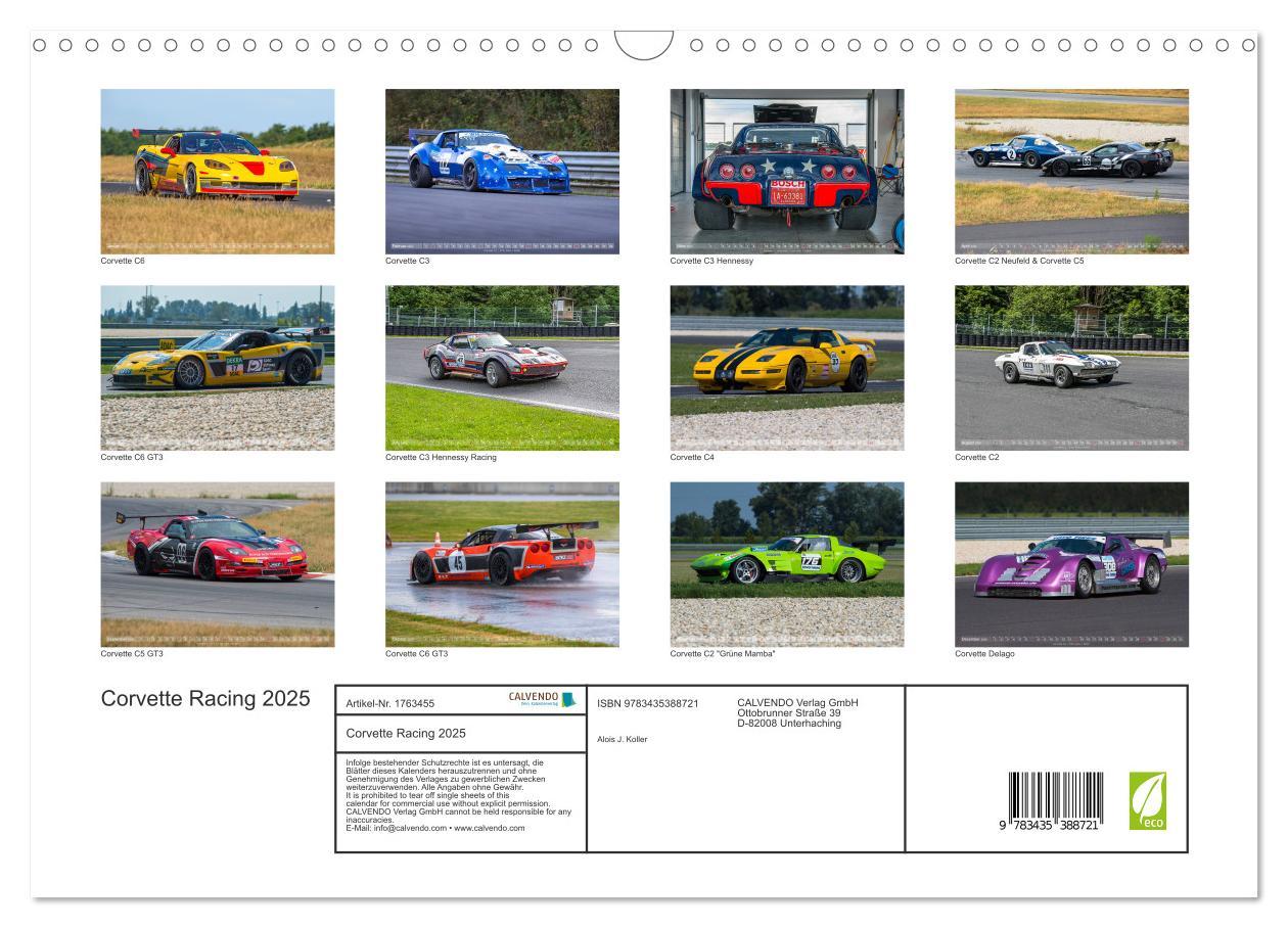 Bild: 9783435388721 | Corvette Racing 2025 (Wandkalender 2025 DIN A3 quer), CALVENDO...