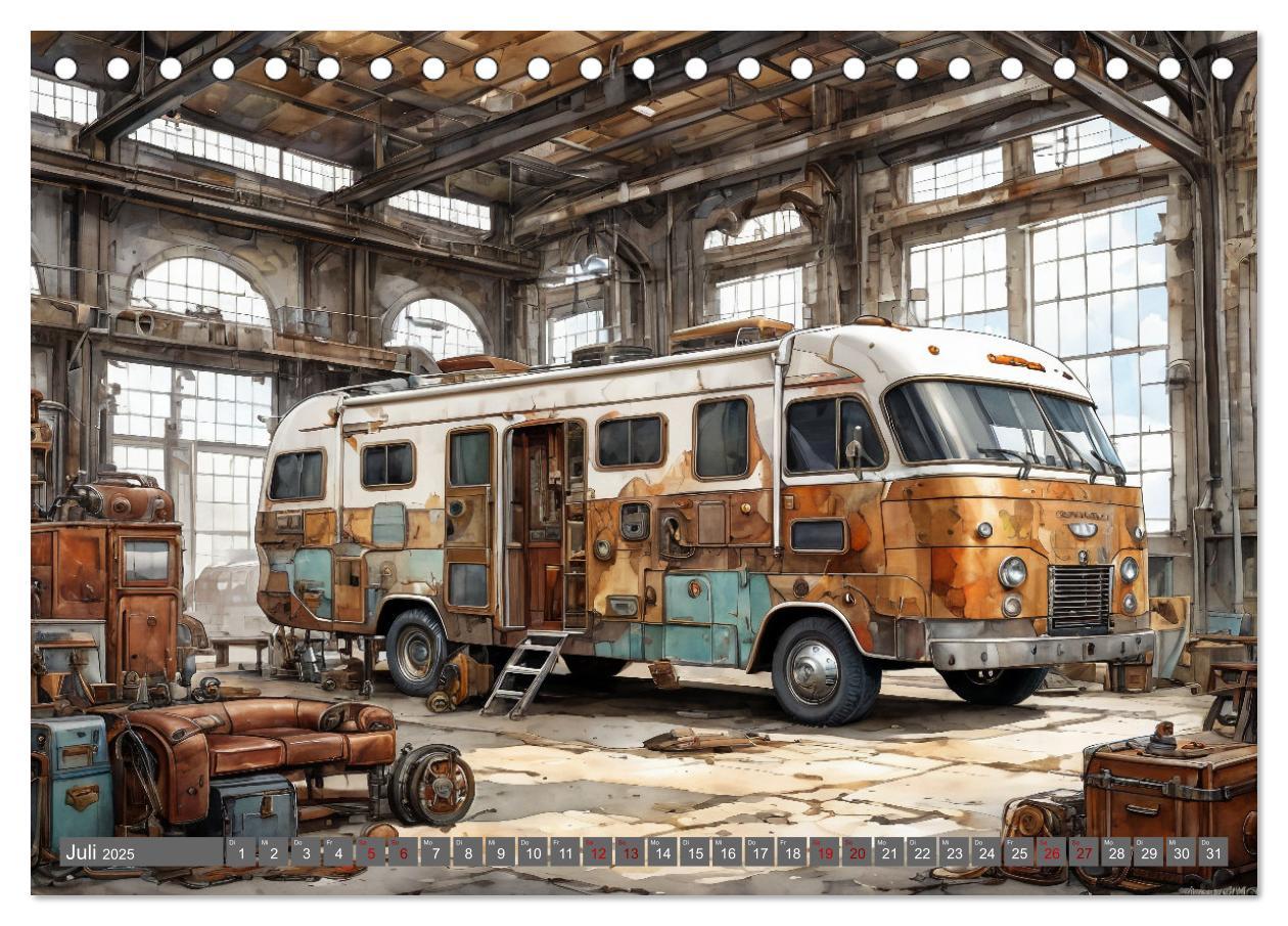 Bild: 9783457150658 | Steampunk Wohnmobile (Tischkalender 2025 DIN A5 quer), CALVENDO...