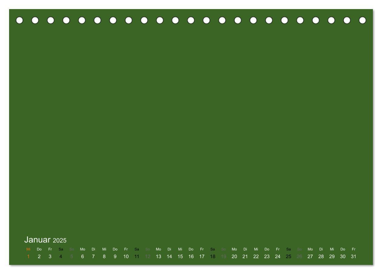 Bild: 9783435767496 | Bastelkalender - dunkel Grün (Tischkalender 2025 DIN A5 quer),...