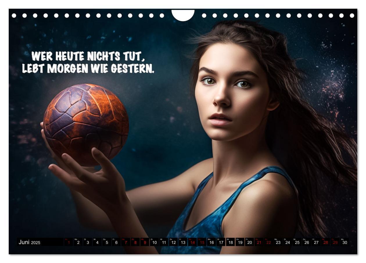 Bild: 9783383866807 | Motivation und Handball (Wandkalender 2025 DIN A4 quer), CALVENDO...