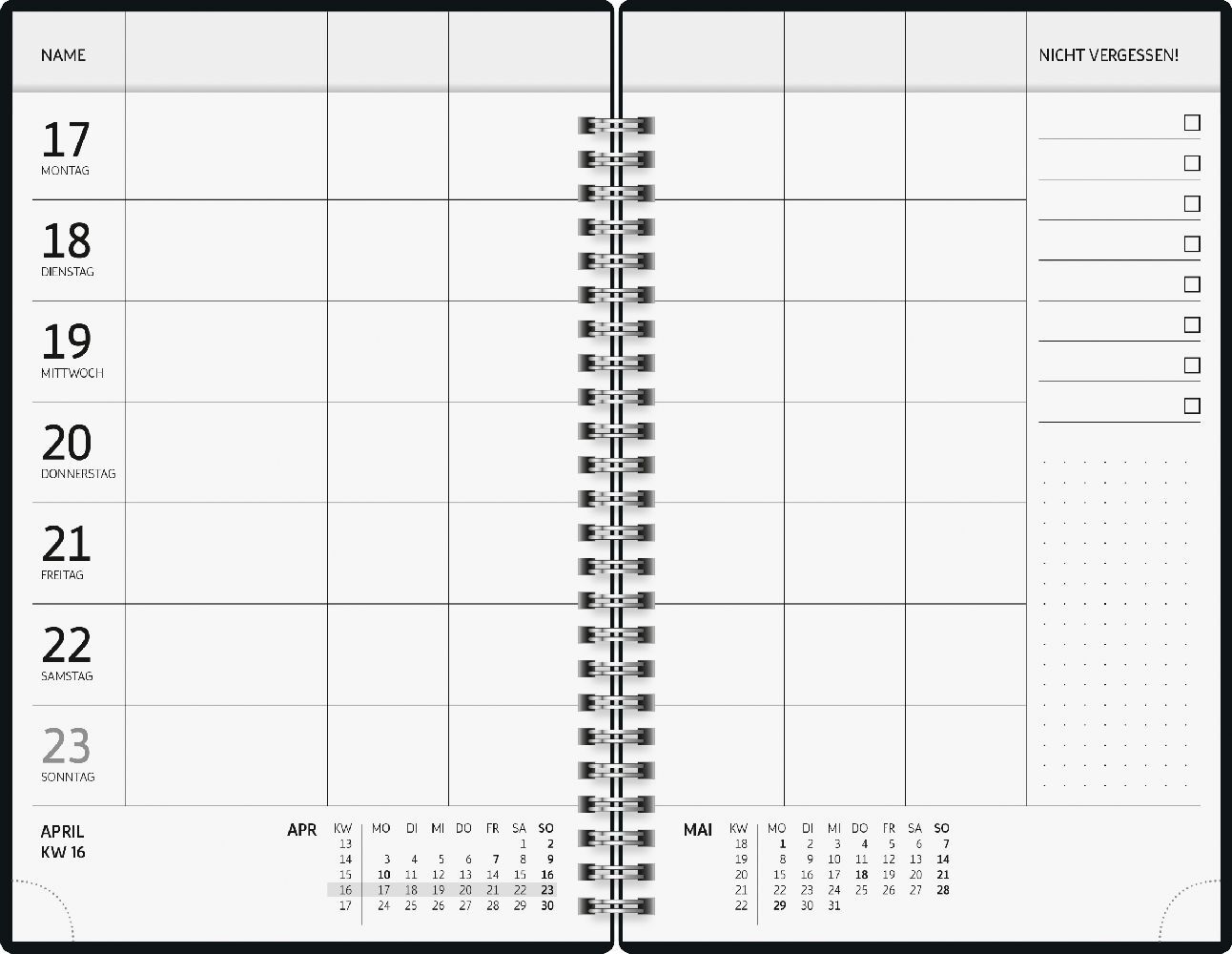 Bild: 4061947126341 | Buchkalender Familienplaner (2025) Blossom | 2 Seiten = 1 Woche, A5