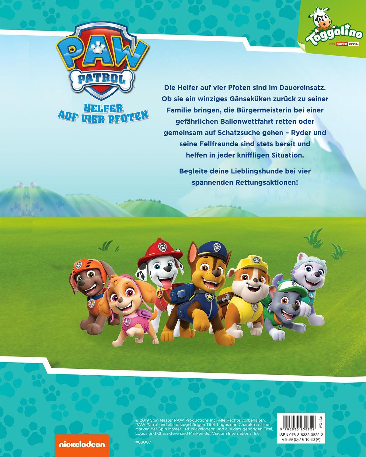 Rückseite: 9783833238222 | PAW Patrol: Meine Lieblingsgeschichten | Buch | 72 S. | Deutsch | 2019