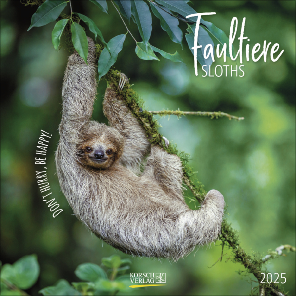 Cover: 9783731875673 | Faultier 2025 | Korsch Verlag | Kalender | Englisch Broschur | 13 S.