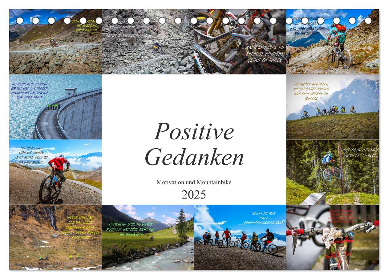 Cover: 9783435122110 | Positive Gedanken - Motivation und Mountainbike (Tischkalender 2025...