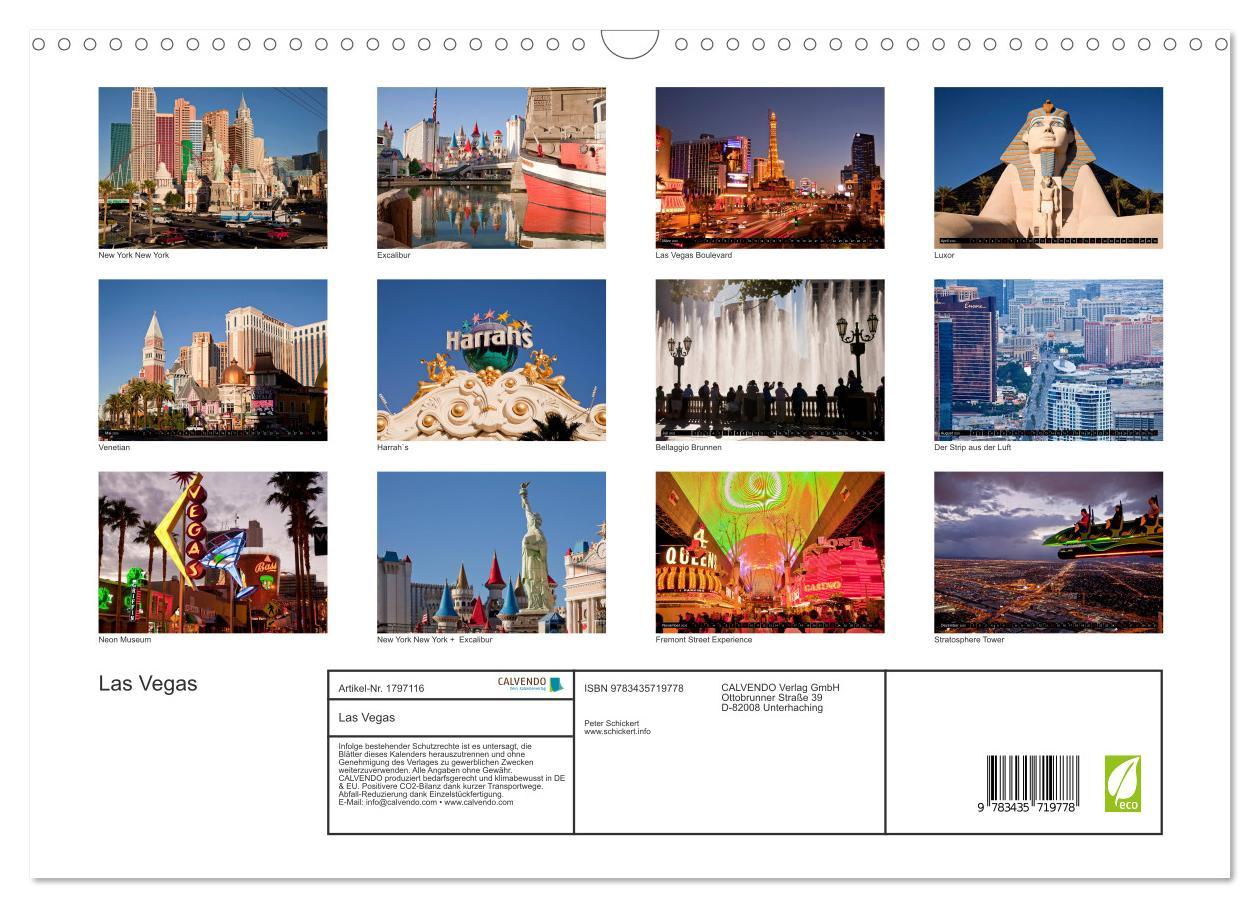 Bild: 9783435719778 | Las Vegas (Wandkalender 2025 DIN A3 quer), CALVENDO Monatskalender