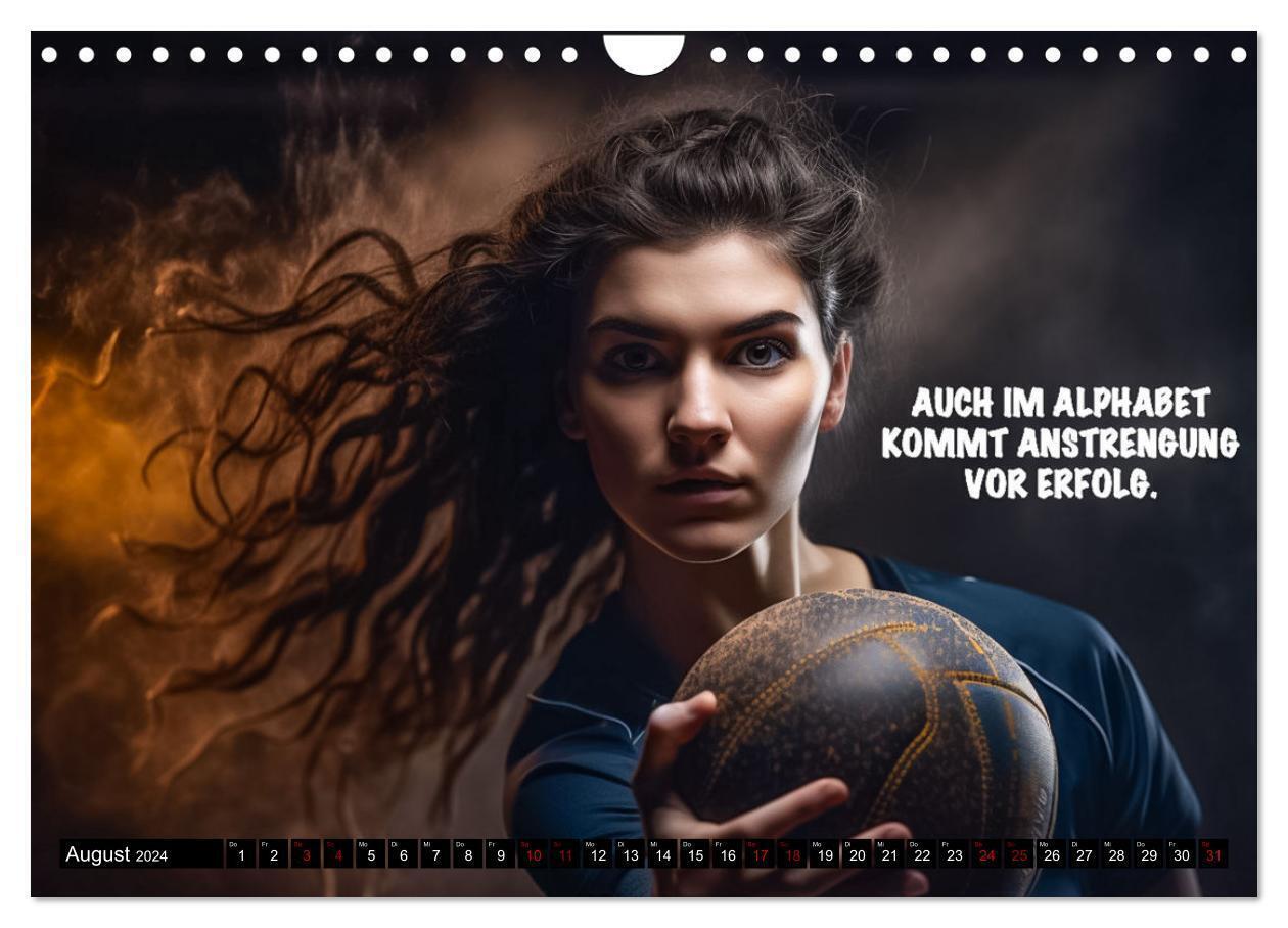 Bild: 9783675609099 | Motivation und Handball (Wandkalender 2024 DIN A4 quer), CALVENDO...