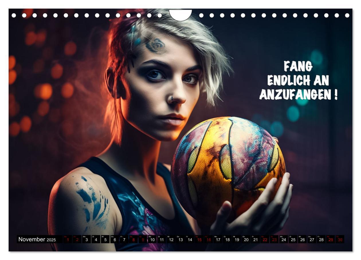 Bild: 9783383866807 | Motivation und Handball (Wandkalender 2025 DIN A4 quer), CALVENDO...